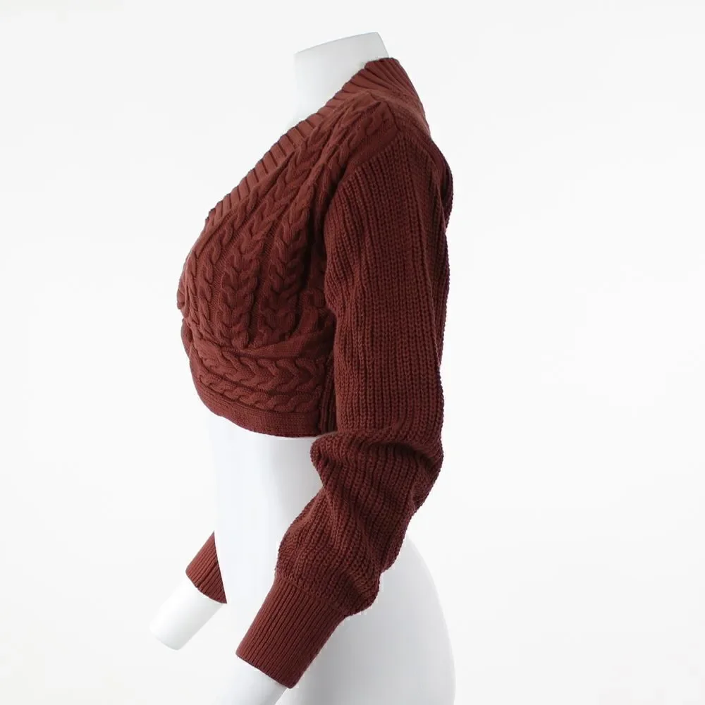 Free People Emilie Sweater in Cherry Cola
